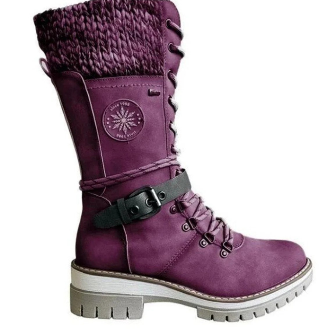 Valeria | Damen Orthopädische Stiefel Mit wasserdichte Design, Weichem Schaft Und Schnalle