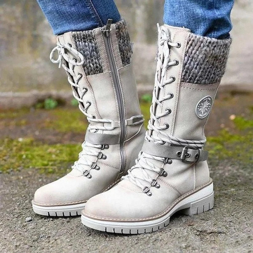 Valeria | Damen Orthopädische Stiefel Mit wasserdichte Design, Weichem Schaft Und Schnalle