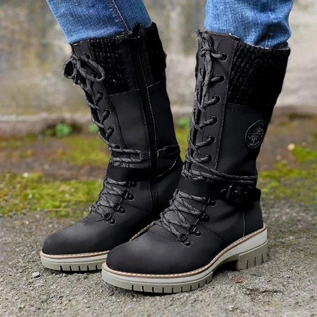 Valeria | Damen Orthopädische Stiefel Mit wasserdichte Design, Weichem Schaft Und Schnalle