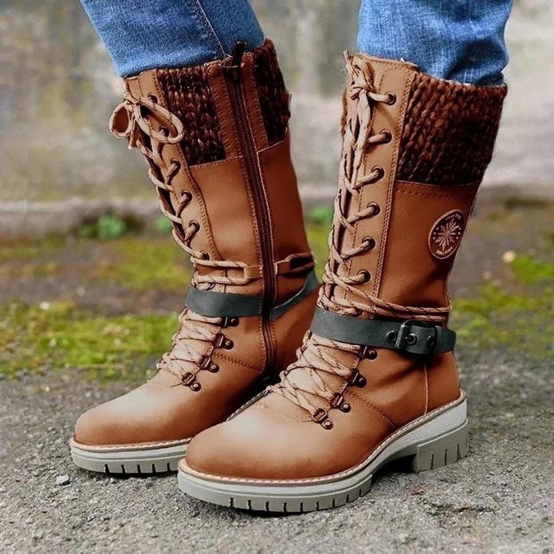 Valeria | Damen Orthopädische Stiefel Mit wasserdichte Design, Weichem Schaft Und Schnalle