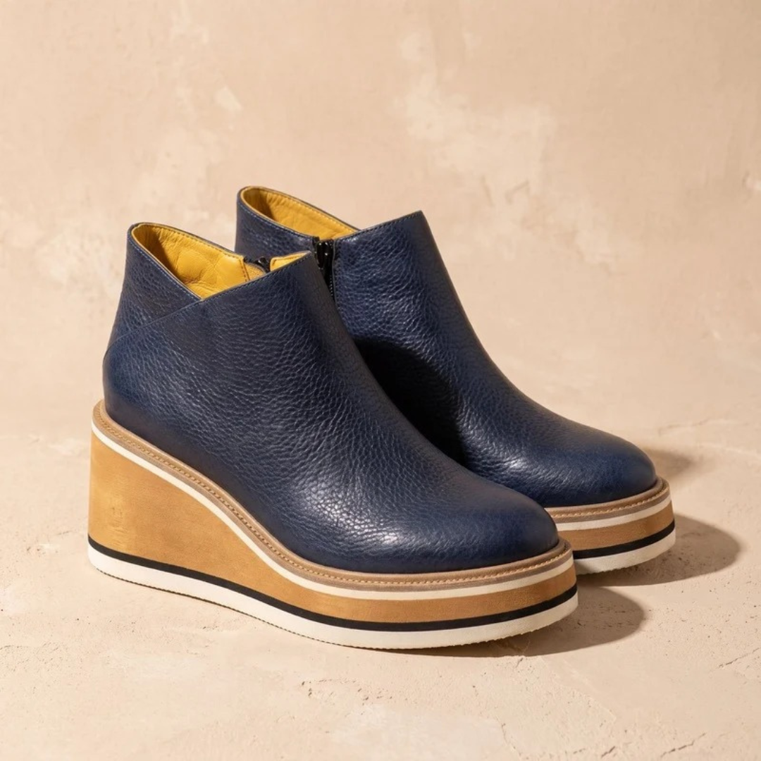 Valerie | Damen Orthopädische Stiefeletten mit Plateau und Absatz