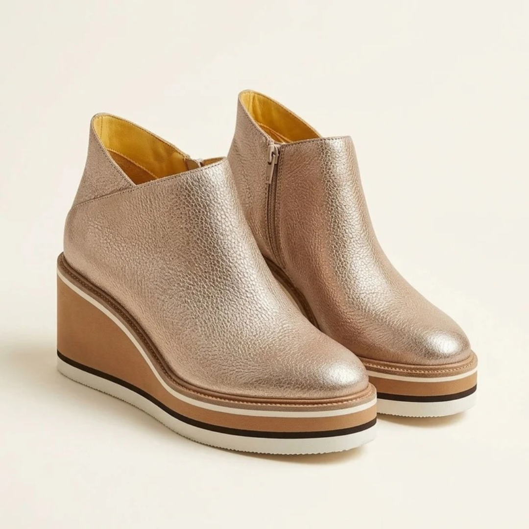 Valerie | Damen Orthopädische Stiefeletten mit Plateau und Absatz