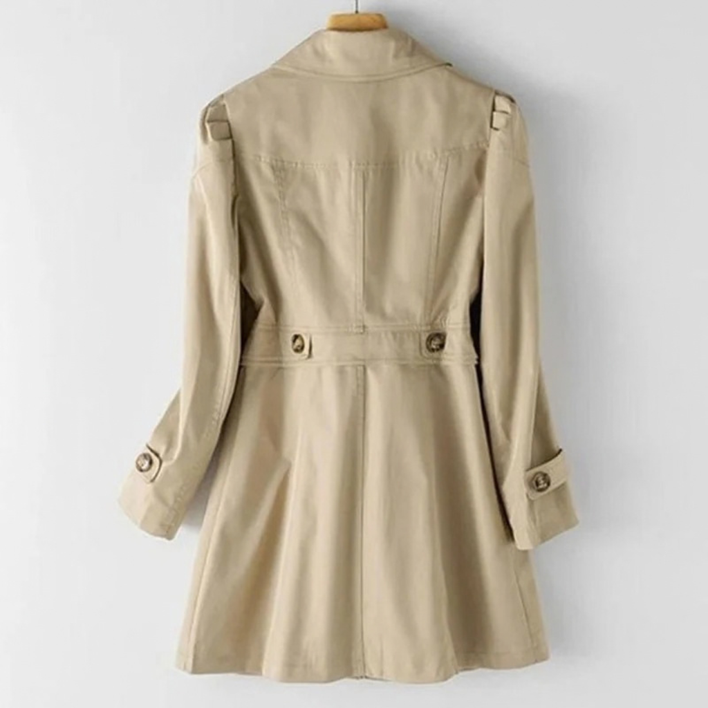 Vanessa | Damen Trench Coat mit Revers und Knöpfen
