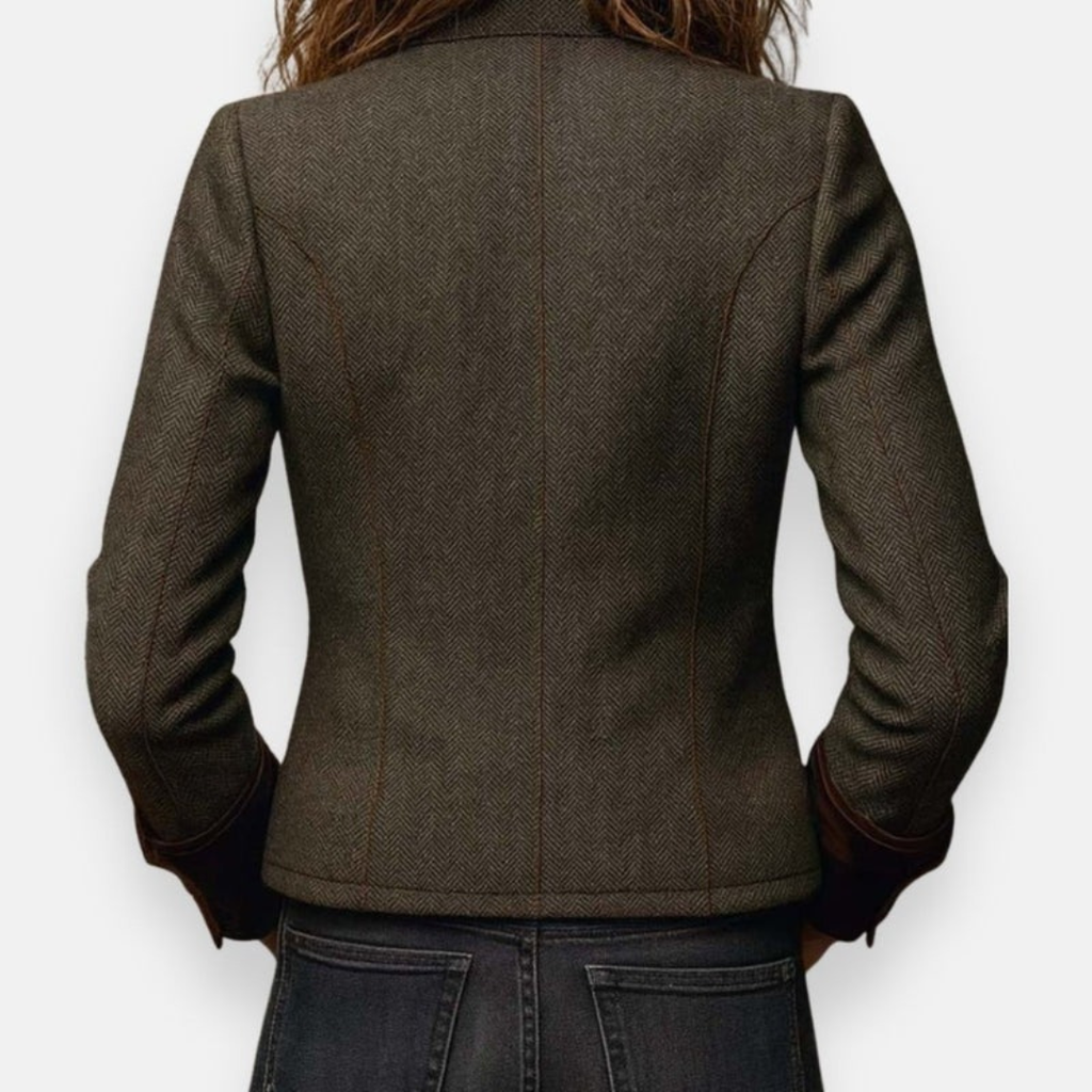 Vela | Damen Olivgrüner Blazer Mit Knöpfen