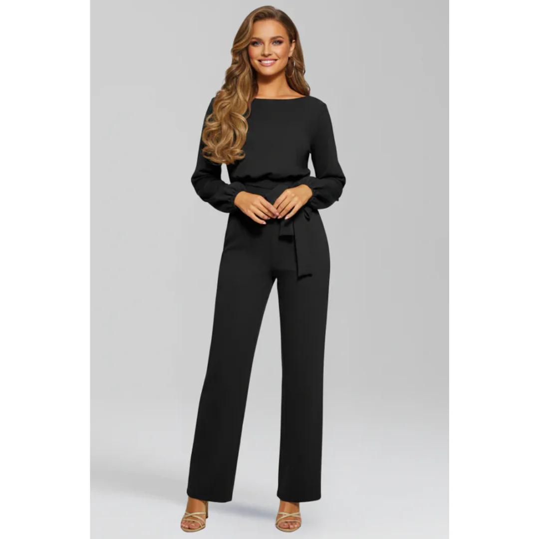 Verena | Damen Jumpsuit Mit Gürtel Für Abend