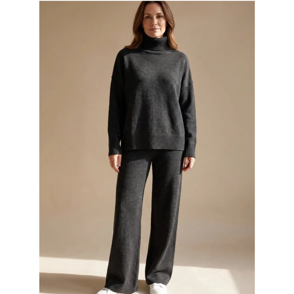Veronika | Damen Rollkragenpullover mit Oversize Schnitt, Langarm und Weitem Körper