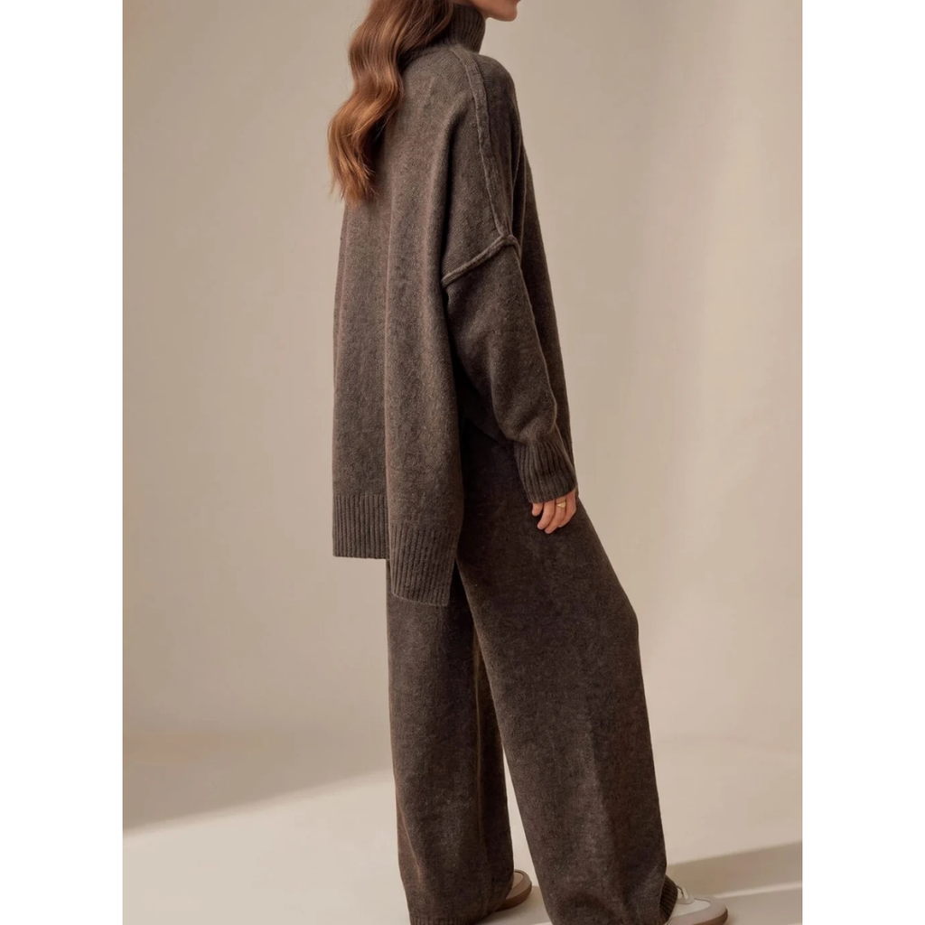 Veronika | Damen Rollkragenpullover mit Oversize Schnitt, Langarm und Weitem Körper
