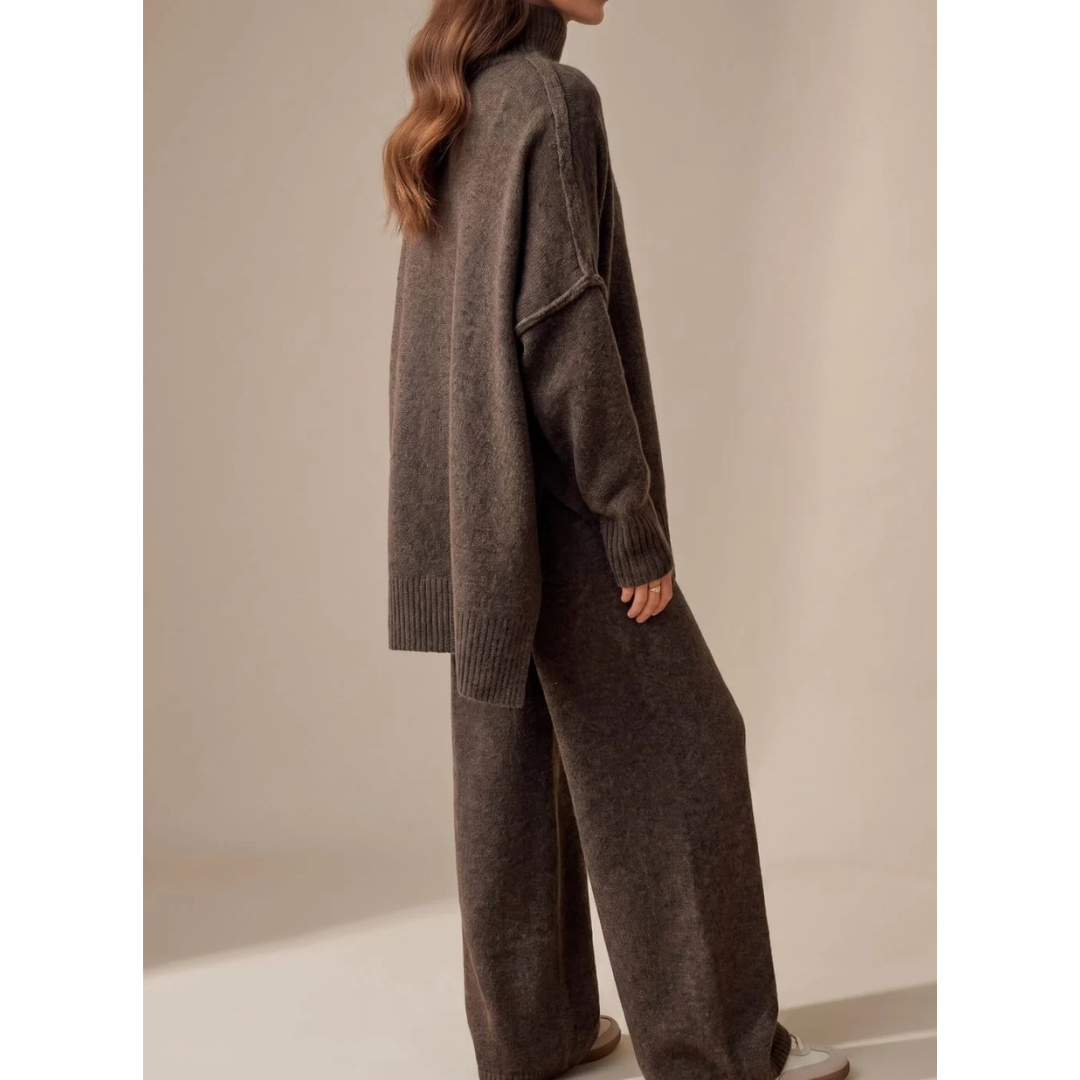 Veronika | Damen Rollkragenpullover mit Oversize Schnitt, Langarm und Weitem Körper
