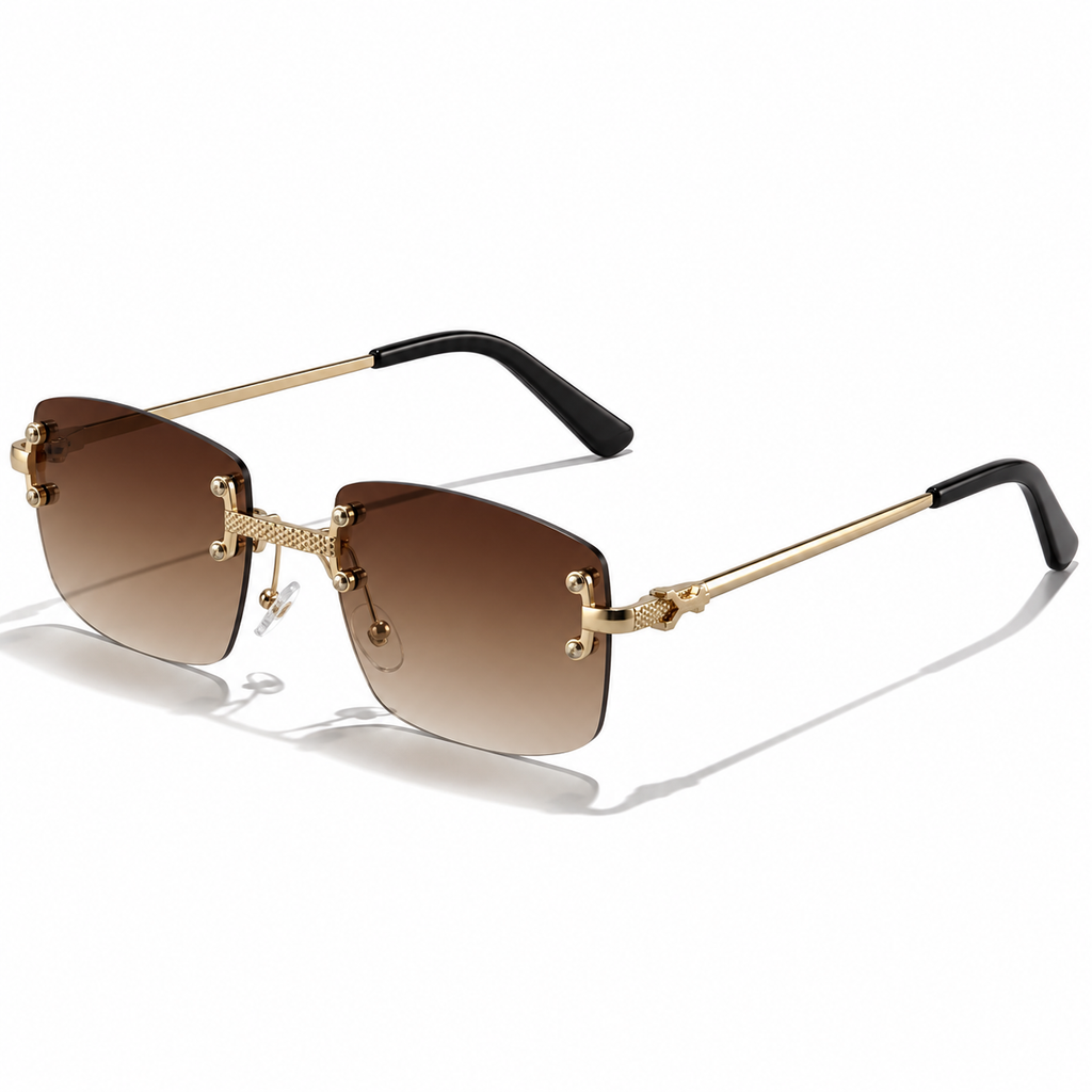 Victor | Herren Moderne Sonnenbrille Aviator Gold