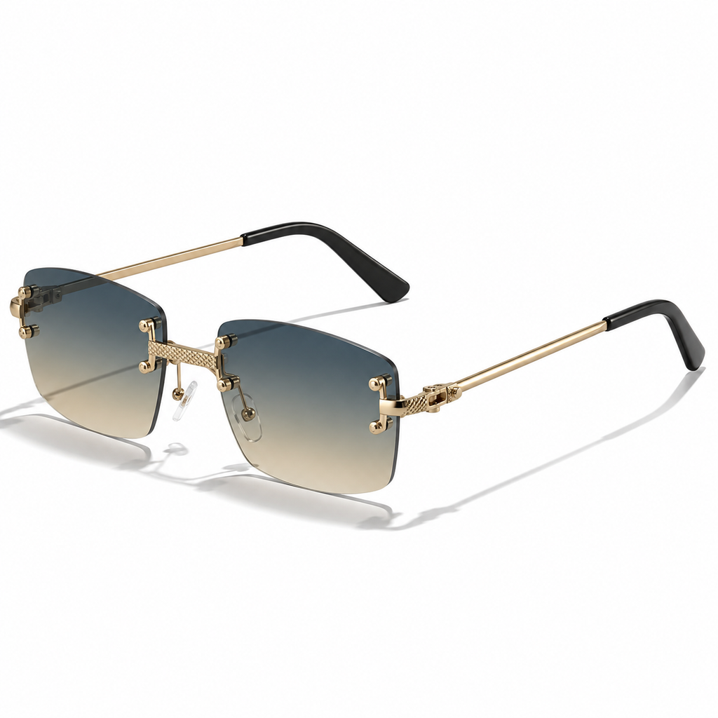 Victor | Herren Moderne Sonnenbrille Aviator Gold
