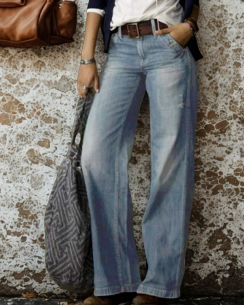 Vielseitige Damen Jeans mit High-Waist und Wide-Leg | Denim