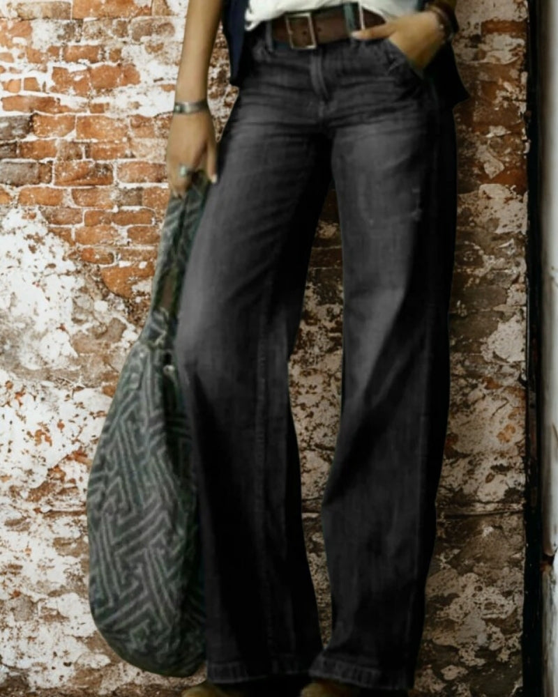 Vielseitige Damen Jeans mit High-Waist und Wide-Leg | Denim