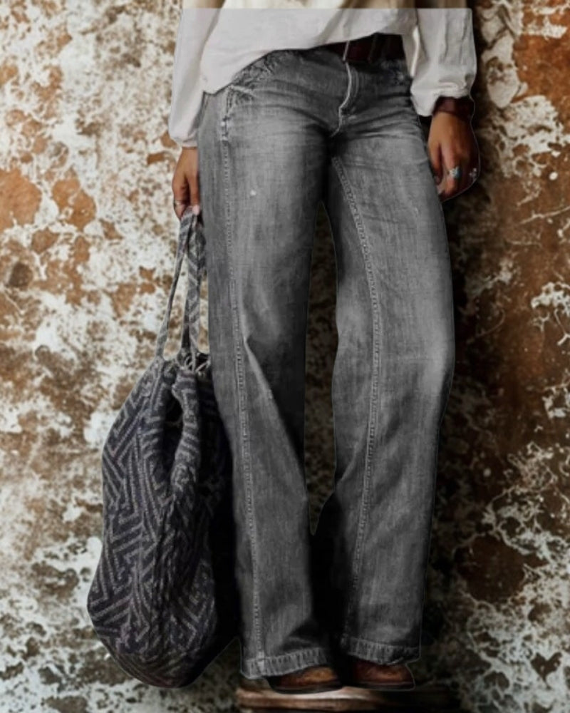 Vielseitige Damen Jeans mit High-Waist und Wide-Leg | Denim