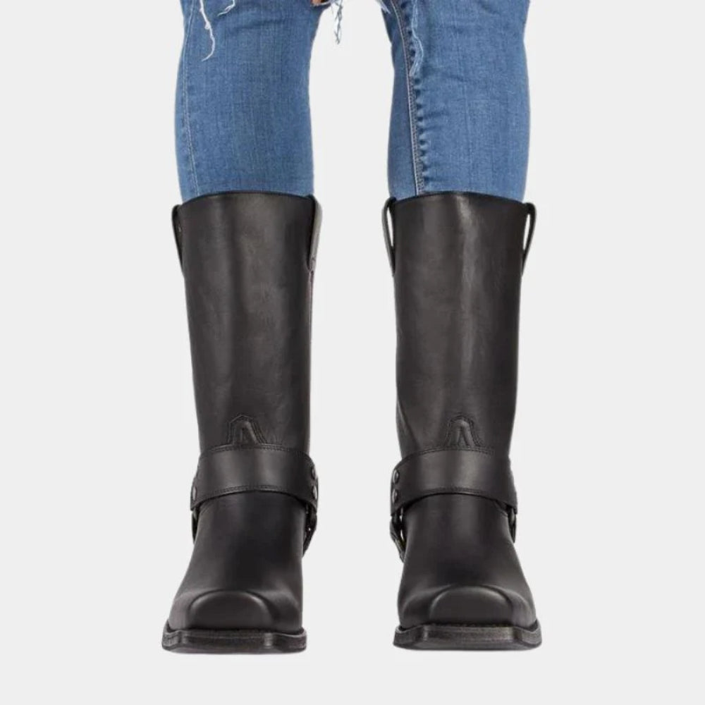 Vintage Winterstiefel – Modernes Cowgirl Design für Damen