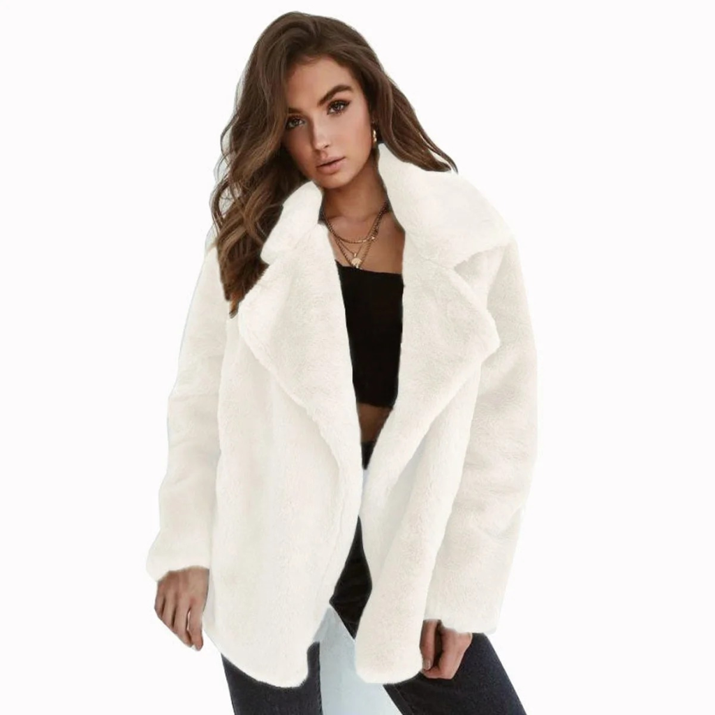 Vivian | Damen Winterjacke aus Kunstpelz mit Oversize Schnitt und Auffälliger Optik