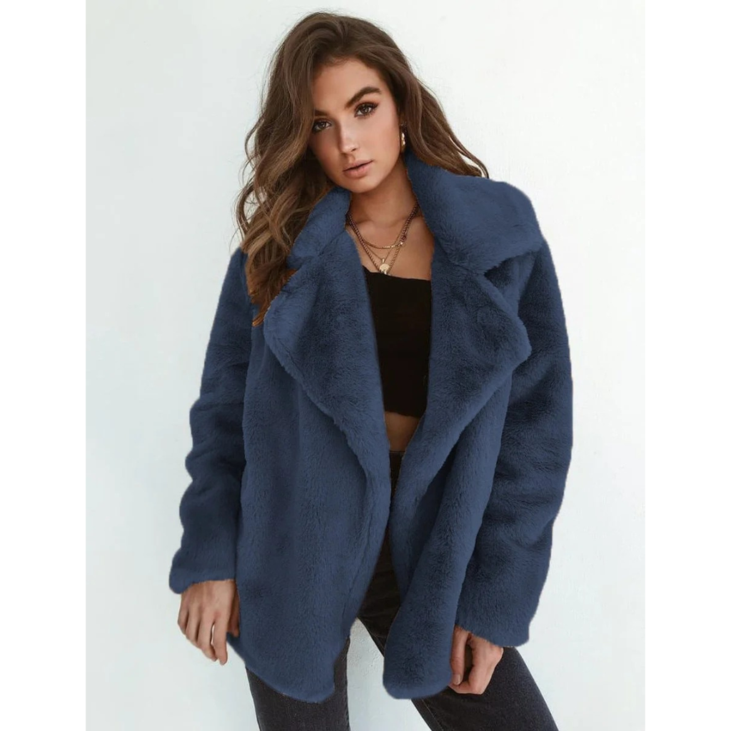 Vivian | Damen Winterjacke aus Kunstpelz mit Oversize Schnitt und Auffälliger Optik