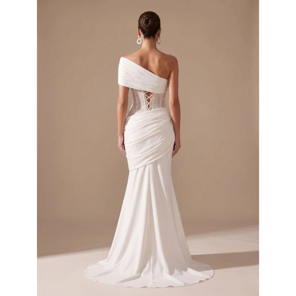 Vivien | Damen Maxi Kleid mit Pailletten und Meerjungfrau Design