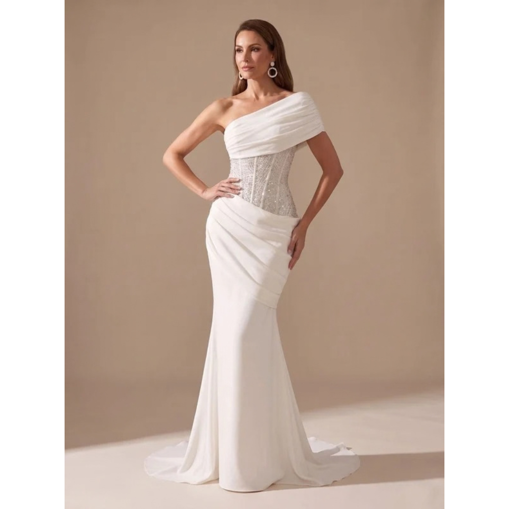 Vivien | Damen Maxi Kleid mit Pailletten und Meerjungfrau Design