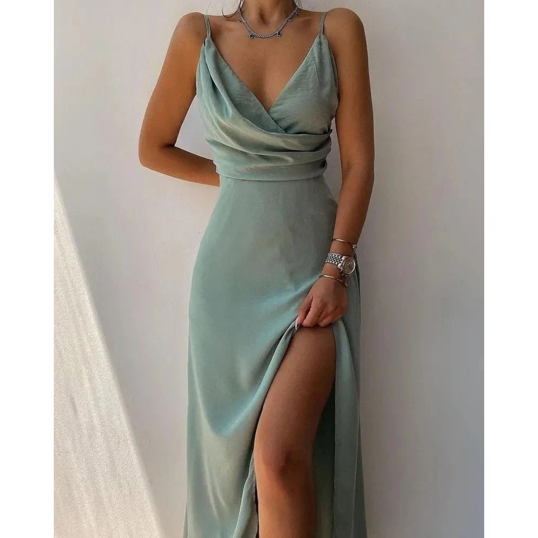 Waltraud | Damen Sommerkleid Maxi Mit Muster