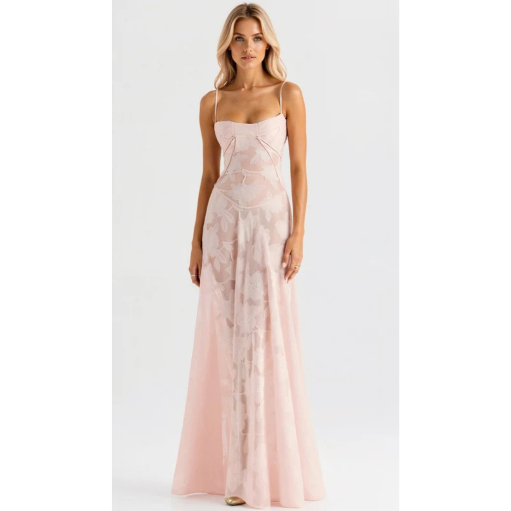 Waltraudine | Damen Maxi Kleid Für Hochzeitsgast Im Slip Stil