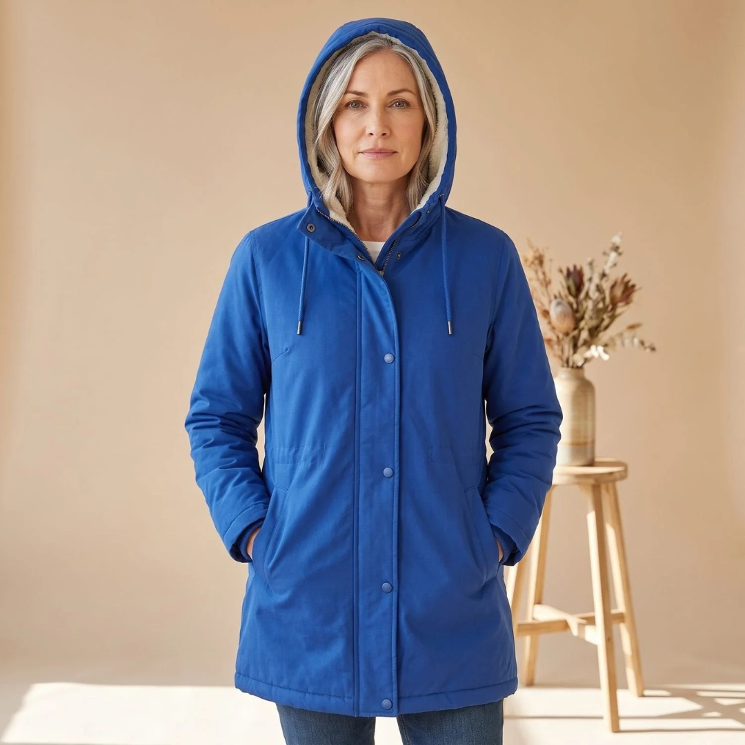 Wiebke | Damen Wasserdichte Regenjacke mit Sherpa Futter