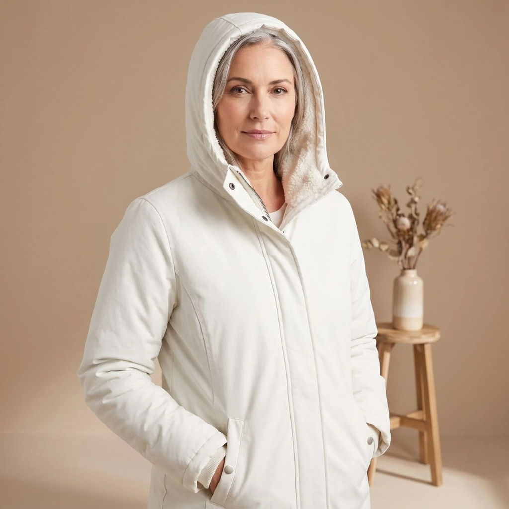 Wiebke | Damen Wasserdichte Regenjacke mit Sherpa Futter