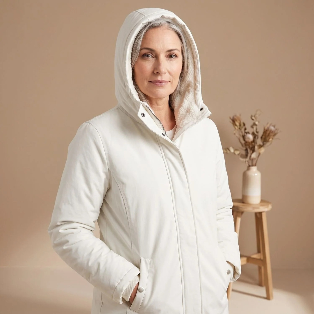 Wiebke | Damen Wasserdichte Regenjacke mit Sherpa Futter