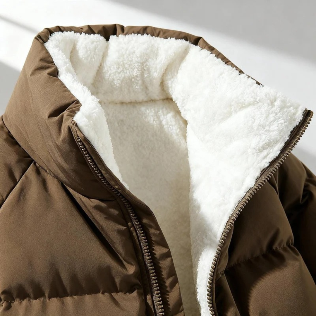 Wilhelmine | Damen Pufferjacke mit Kapuze, Weiche Fleece Fütterung und Komfort Design