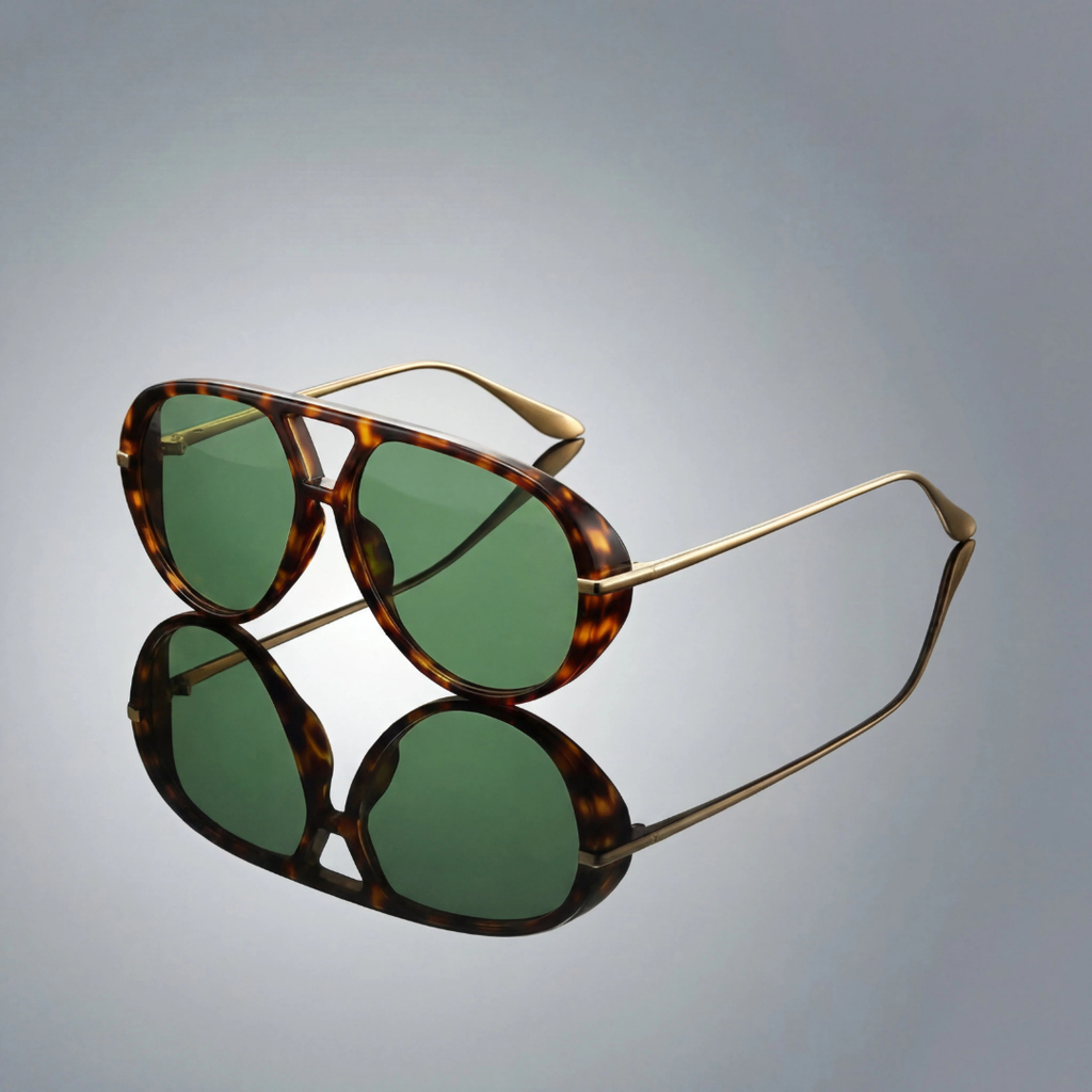 William | Herren Moderne Sonnenbrille Aviator Leopard Design