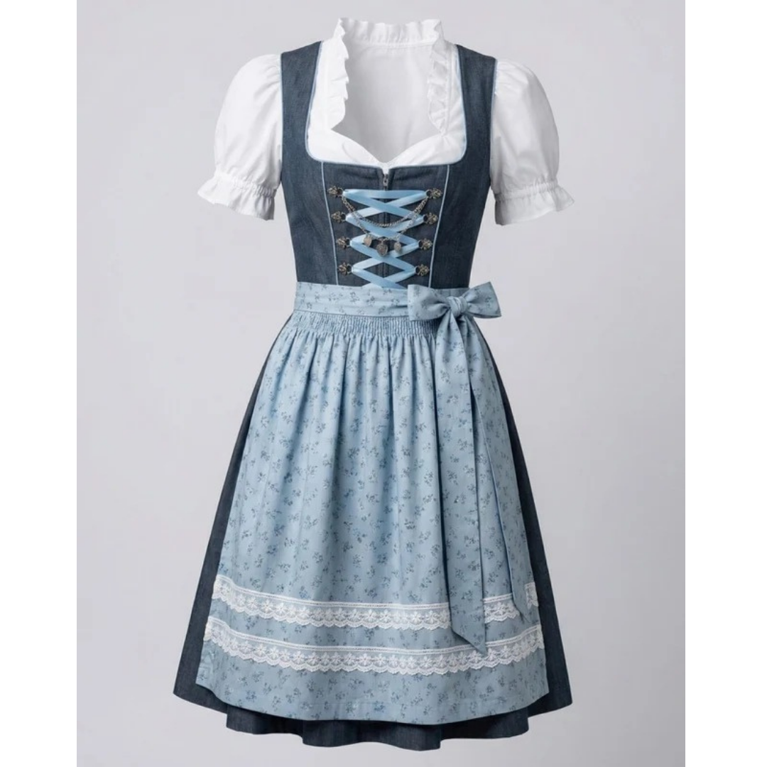 Wilma | Damen Oktoberfest Dirndl Mit Verzierung Und Schleifen Akzent