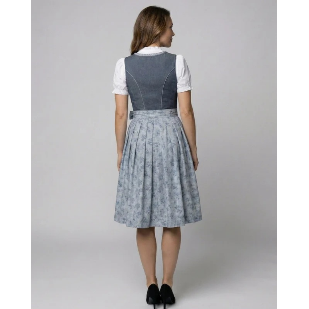 Wilma | Damen Oktoberfest Dirndl Mit Verzierung Und Schleifen Akzent