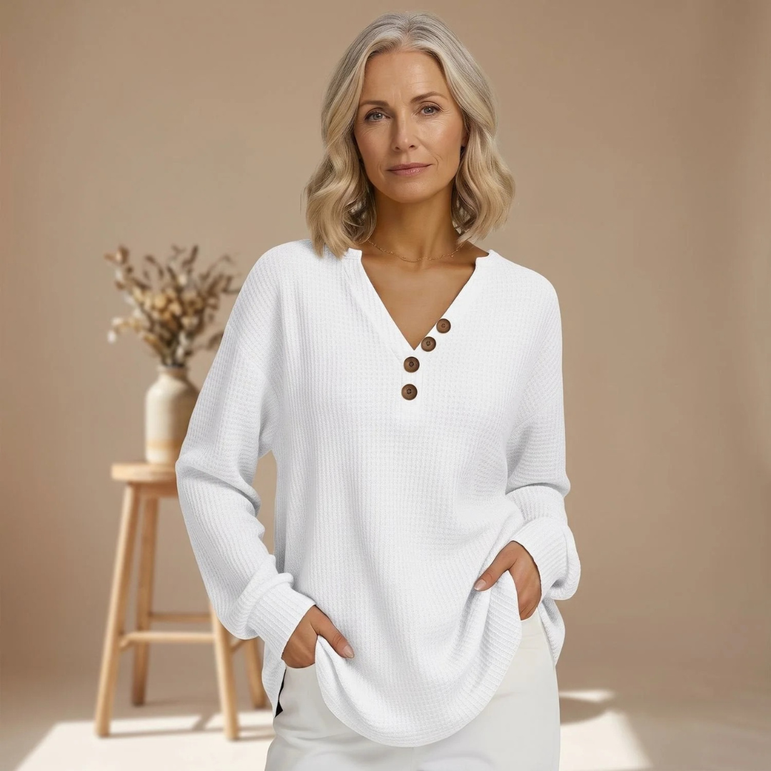 Wilma | Damen Pullover mit V-Ausschnitt und Oversized Schnitt