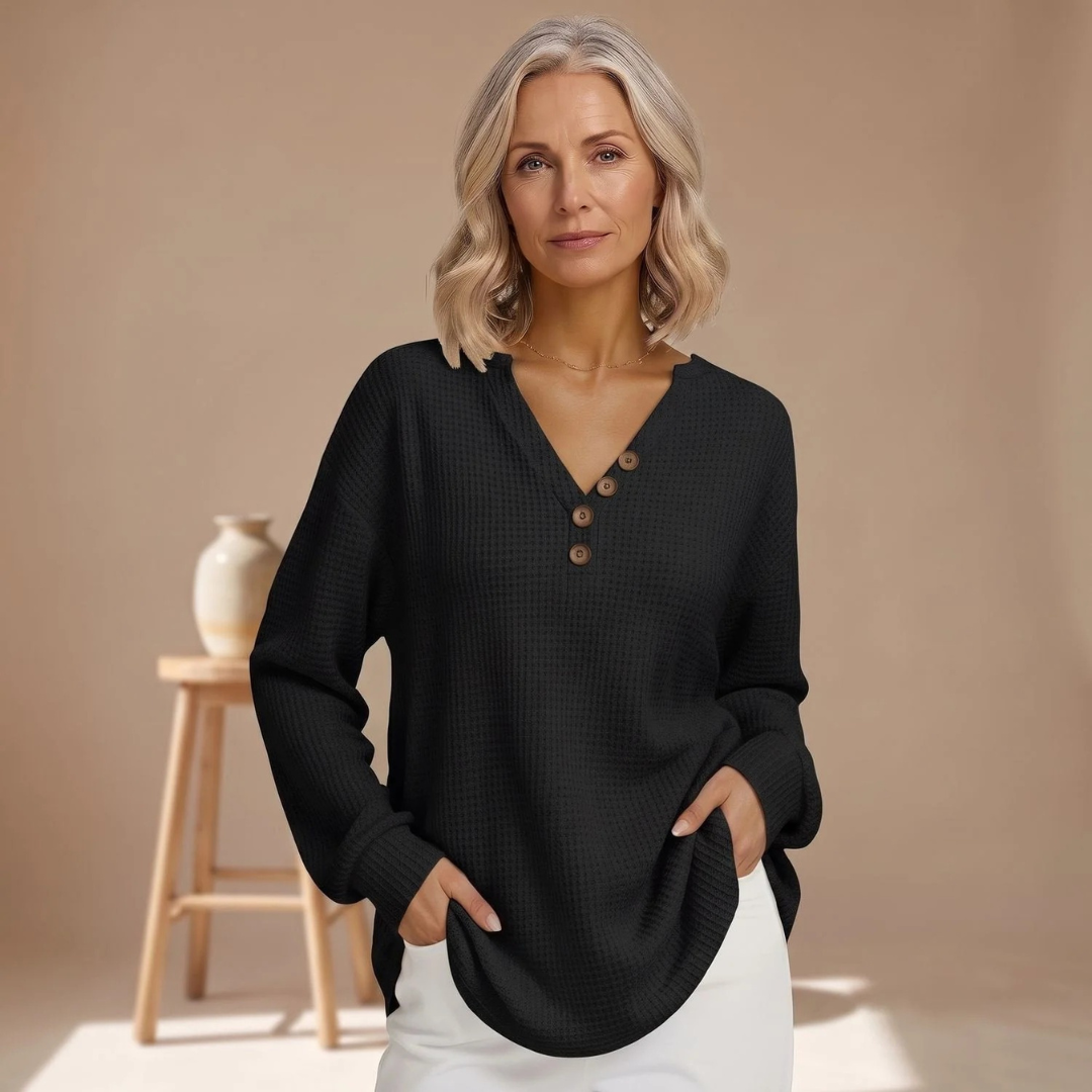 Wilma | Damen Pullover mit V-Ausschnitt und Oversized Schnitt