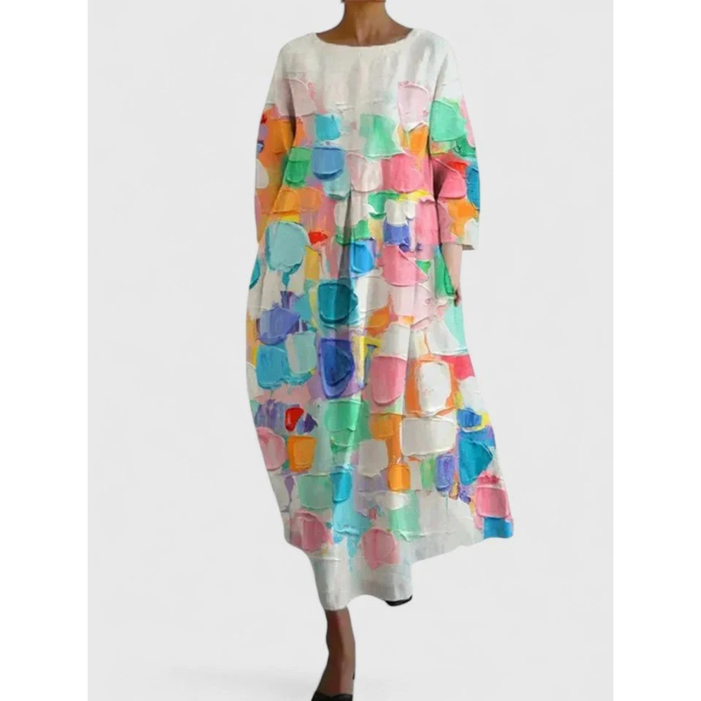 Wilma | Damen Sommer Midikleid Mit Print
