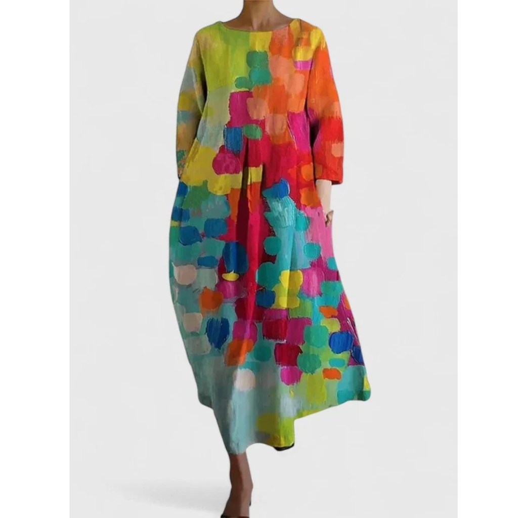 Wilma | Damen Sommer Midikleid Mit Print