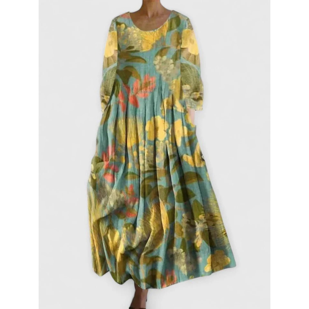 Wilma | Damen Sommer Midikleid Mit Print