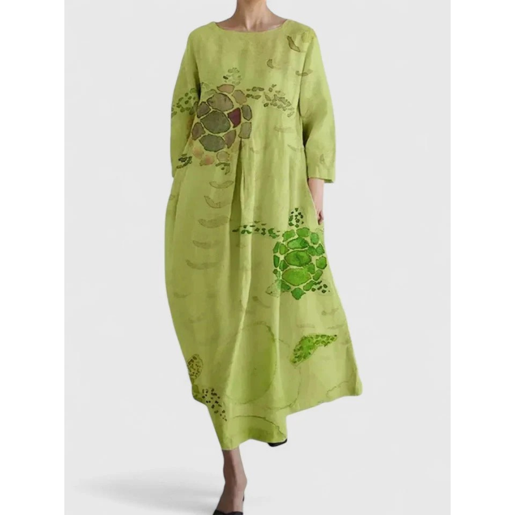 Wilma | Damen Sommer Midikleid Mit Print