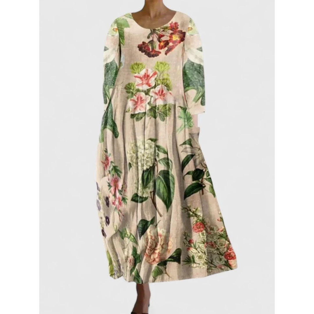 Wilma | Damen Sommer Midikleid Mit Print