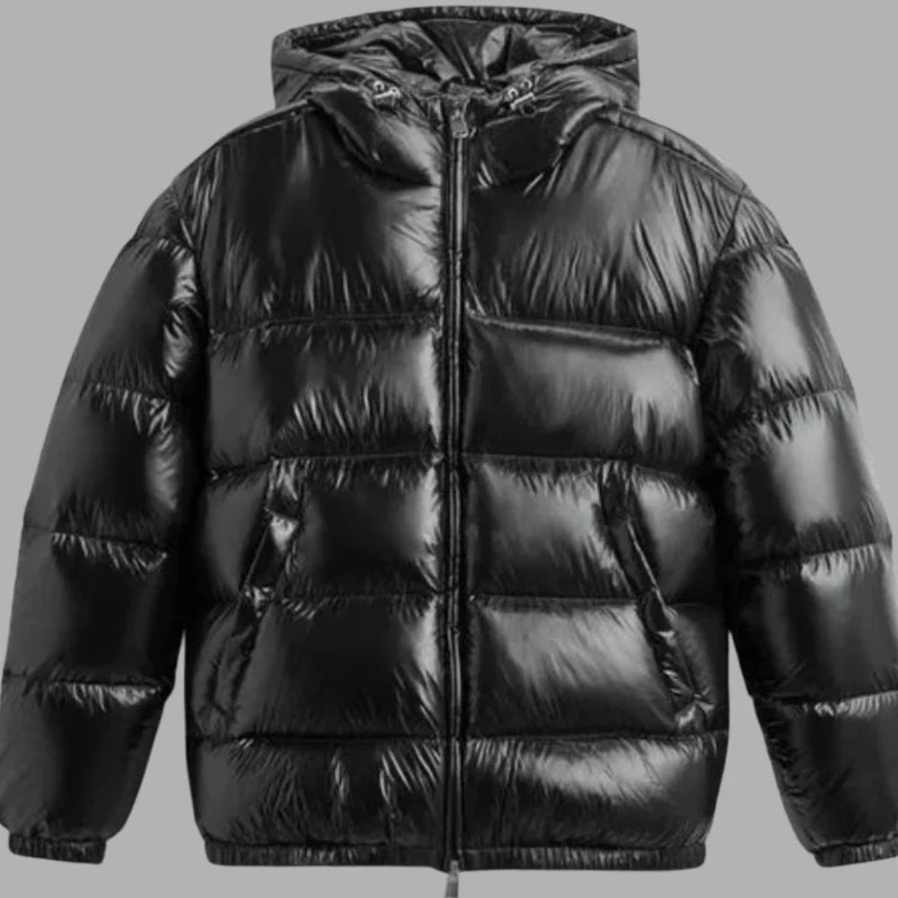 Winterjacke Glänzende Puffer – Damen-Mantel mit Kapuze