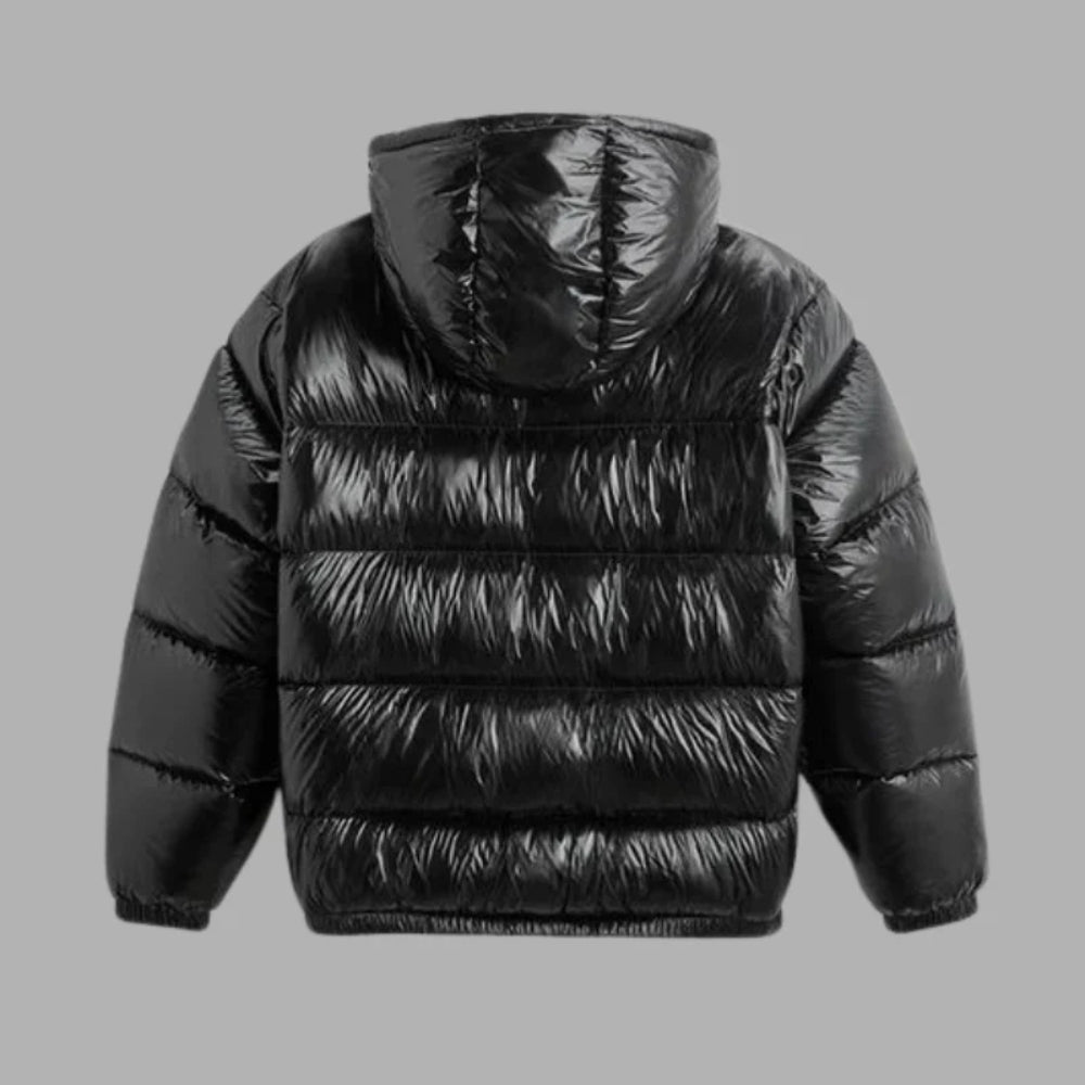 Winterjacke Glänzende Puffer – Damen-Mantel mit Kapuze