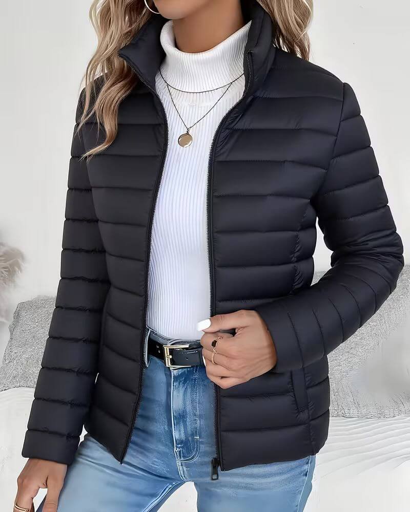 Olivia | Women's Lightweight Quilted Stand-Collar Puffer Jacket