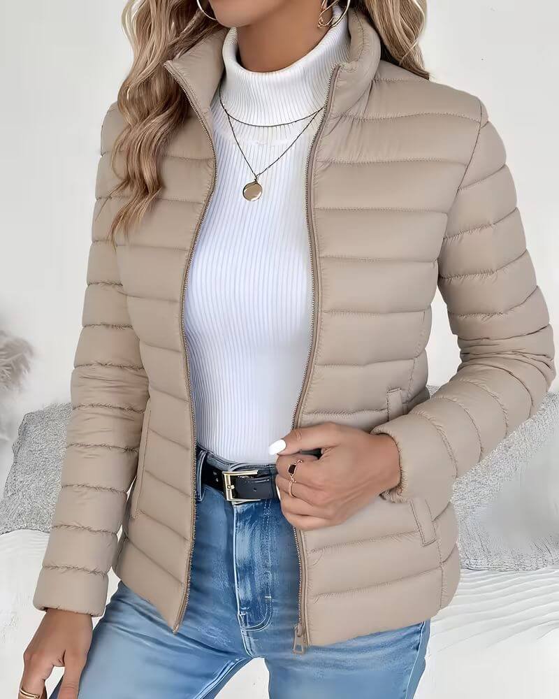 Olivia | Women's Lightweight Quilted Stand-Collar Puffer Jacket
