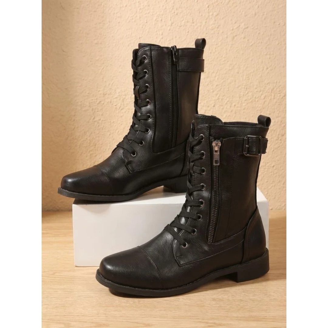 Xenia | Damen Orthopädische Stiefel mit Komfort und Schnallen Detail