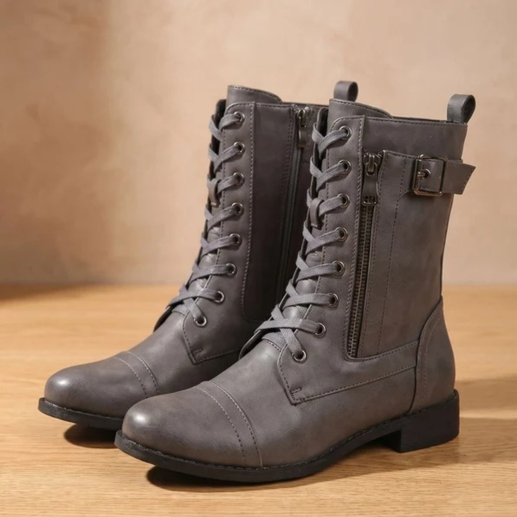 Xenia | Damen Orthopädische Stiefel mit Komfort und Schnallen Detail