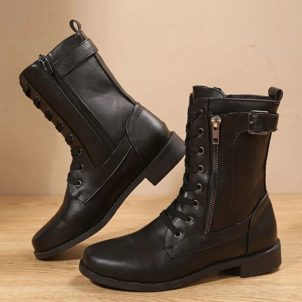 Xenia | Damen Orthopädische Stiefel mit Komfort und Schnallen Detail