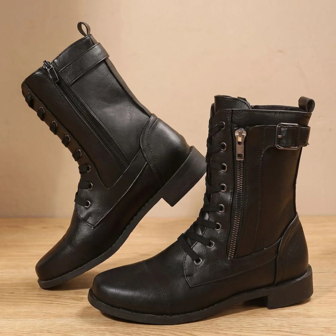 Xenia | Damen Orthopädische Stiefel mit Komfort und Schnallen Detail