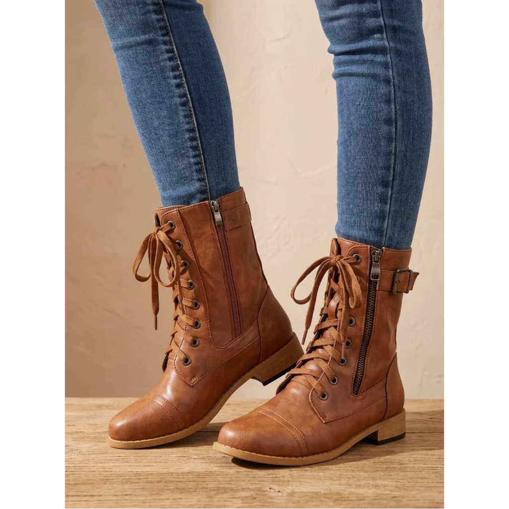 Xenia | Damen Orthopädische Stiefel mit Komfort und Schnallen Detail