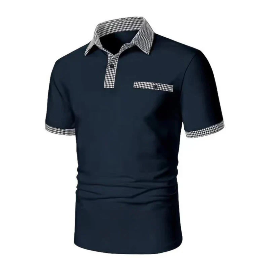 Yannik | Herren Poloshirt Mit Taschen Karo Alltag