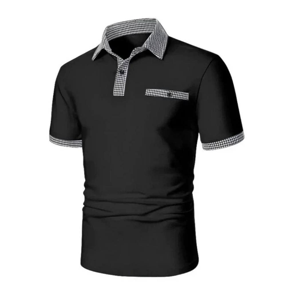 Yannik | Herren Poloshirt Mit Taschen Karo Alltag