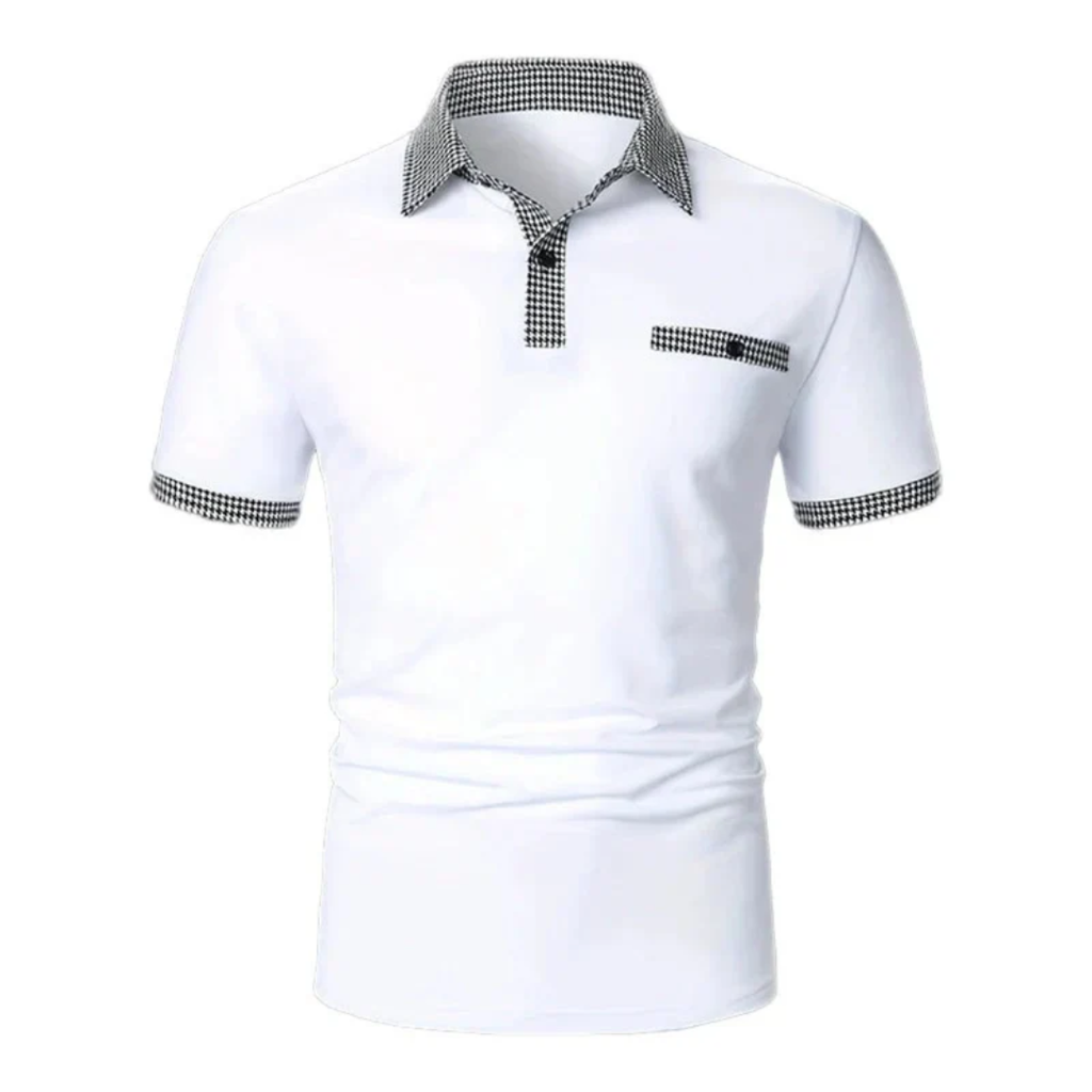 Yannik | Herren Poloshirt Mit Taschen Karo Alltag